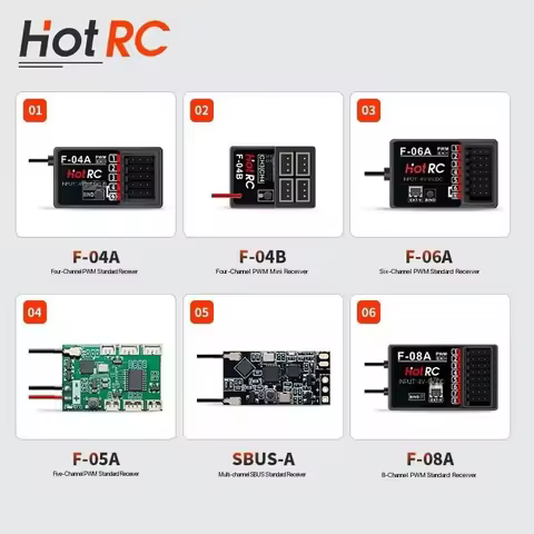 HOTRC Remote Control Receiver Machine Complete Collection F-01AT/F-01AF-04AT/F-04AT/F-04A/F-08AT/F-0