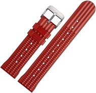 Premium Rubber Waffle Watch Strap- Waterproof Replacement Watch Band- Soft Rubber Watchbands for Men