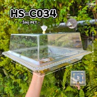 HS C034 Food Tray Dessert Cake Display With Lid Square + 35.5x 35.5cm