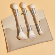 ชุดแปรงแต่งหน้า Glam 101 Face Essentials พร้อมกระเป๋า แปรงแต่งหน้าแบบพกพาสังเคราะห์ รองพื้น คอนซีลเล