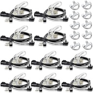TIDRADIO Walkie Talkie Earpiece with Mic (Includes Earmolds and Ear Buds) 2 Pin Acoustic Tube Headse