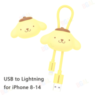 (30CM)สาย Sanrio Hello Kitty ของแท้100% ชาร์จเร็ว2.4A สาย USB Type C สายเคเบิลหลอดไฟพร้อมตุ๊กตา3D สำหรับสมาร์ทโฟน IPhone8-14และแอนดรอยด์ AQ11ของขวัญของขวัญวันเกิดวันคริสต์มาส