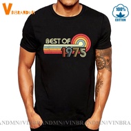 Men Tshirts Retro The 1975 Apparel Vintage Best of 1975 T shirt 45 Years Old Tshirt Born in 1975 T-s