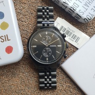 Fossil FS4787 Townsman Chronograph Quartz Watch with Black Dial and Index Markings Black Ion-Plated 