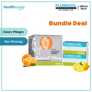Fluimucil 600mg Effervescent Tablets x 2 boxes  + 100mg Sachet 30s