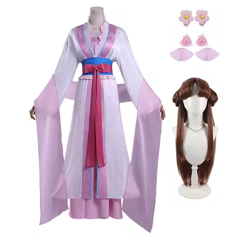 Anime The Apothecary Diaries Li Shu Fei Riishu Rishu Cosplay Costume Wig Women Pink Hanfu Halloween 
