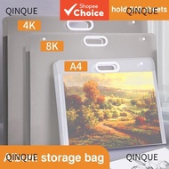 New Waterproof Portable Painting Paper Storage Bag, Transparent File Folder for 4K/8K/16K A2/A3/A4 D