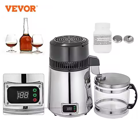 VEVOR Distilled Water Machine 4L Temperature Controlled Water Distiller Safe Health Water Distiller 
