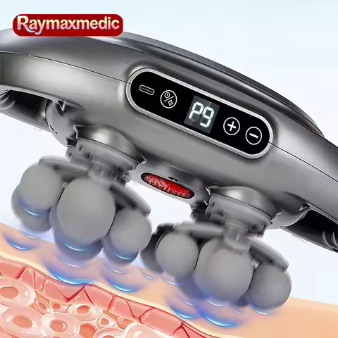 Raymax 16 Head Fascia Gun Muscle Massage Gun High Frequency Neck Shoulder Waist Massage Machine Prof