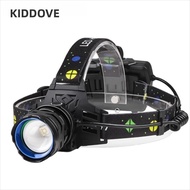 KIDDOVE Powerful Flashlight, White Light 30W LED Headlamp, Waterproof Powerful Flashlight Rechargeab