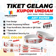 Custom Full Color Art Paper Draw Coupon Bracelet Ticket