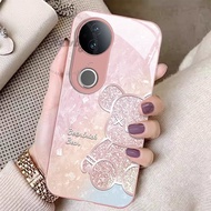 Vivo V50 V40 Casing Vivo V50 Lite Casing Vivo V40 Pro Casing Liquid Glass Shell Diamond Bear Shockpr