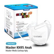 Masker Medis KN95 Onemed Kids/ masker KN95 Onemed anak motif polos/