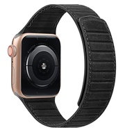 [HOT JUXXKWIHGWH 514] สายหนังสำหรับ Apple Watch Band 45มม. 41มม. 44มม. 40มม. 42มม. 38มม. IWatch สร้อยข้อมือแม่เหล็ก Apple Watch Series 3 4 5 Se 6 7