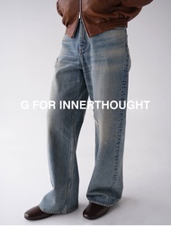 Authentic Indigo Rope Dyed Straight Jeans