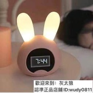 電子鬧鐘　音響鬧鐘創意學生床頭簡約靜音迷你小鬧鐘臥室床頭小夜燈定時卡通少女鬧鈴