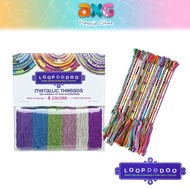 Loopdedoo DIY 6 Colours Metallic Threads RUEMT6 Craft Kit Activity String Crafts DIY Yarn Gift for K