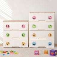[Bono BSET chest of drawers] Happy Plus 3-tier wood top plastic chest of drawers (natural wood top / white wood top)