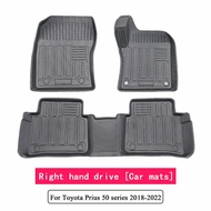 FHY/🌟WK Suitable for Toyota Prius 50 series car accessories interior products special TPE Right rudder car floor mats an