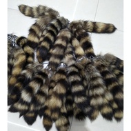 Fur Fox Tail Keychain Fluffy Raccoon Tail Keychain Keychain28Centimeter Animal Tail Keychain Pom Pom