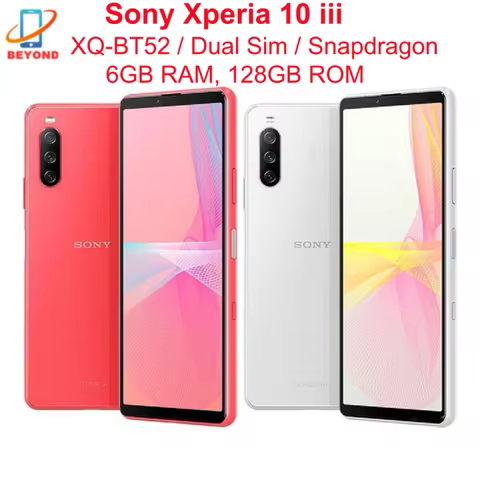 Sony Xperia 10 iii 10iii 5G Dual Sim XQ-BT52 6.0" OLED 6GB RAM 128GB ROM Snapdragon Octa Core NFC Or