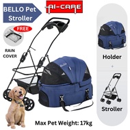 Original Bello Large Pet Stroller /Cat Stroller/Pet Trolley/Puppy Stroller Dog Small Pet Max 17kg