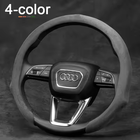New Car Steering Wheel Cover Suede Booster Cover For Audi A1 A3 8P 8L A4 A5 B6 B7 A6 A7 C5 C6 4F Q3 