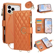 Crossbody Phone Wallet Case for Samsung Galaxy A72 A71 A52 A51 A42 A32 A22 A21S A12 Quilted Leather 