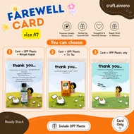 Ready Stock Farewell Card | Goodbye Card with OPP Plastic | Tic Tac / Minyak Kapak / Card Only | Off