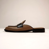 Lanbaharin Premium Penny Mule Peanut Leather Shoe Mule Shoes Men
