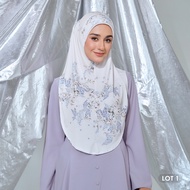 HEGIRA SO - MARJAN TWILL NC WISTERIA | PRINTED SLIP ON (INSTANT HIJAB) >> DAILY COMFORT