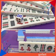 GOF 144Pcs/Set Mahjong Portable Entertainment Melamine Party Game Chinese Mahjong for Indoor