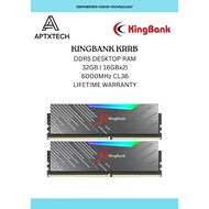 KINGBANK KRRB Dark Soarblade RGB DDR5 UDIMM 6000 MHz - CL36 32GB (16GB*2) - Black