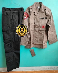 NECESSITI Baju PDL Coklat Brimob Polri Setelan Jatah Pembagian TACTICAL