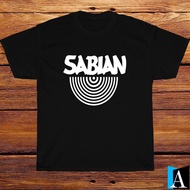 2025 Brand New Shirt Sabian Cymbals Drum Music Logo Black White Gray Navy Blue T-Shirt