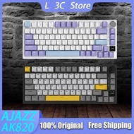 AZZ Ak820 Mechanical Keyboard RGB Tri-Mode Wireless Bluetooth Ak820pro Gaming Keyboard Metal Knob