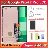 6.7'' Super AMOLED For Google Pixel 7 Pro GP4BC, GE2AE LCD Display Touch Screen Digitizer With Frame