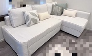 Ikea 白色深灰色White dark grey Friheten 角位 L-Shaped corner Sofa sofa-bed with Removable Covers and storag