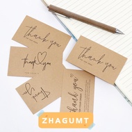 ZHAGUMT366HT 30PCS Kraft Paper Cards Package Online Retail Cardstock Express Appreciate