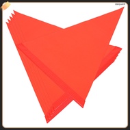 6Pcs Red PVC Bike Safety Flags Triangle Shape High Visibility Cycling Warning Flags  daiquanli