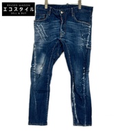 Dsquared2 S74LB1622 靛藍色棉質機車牛仔褲 / 機車牛仔褲 48 號 [二手]