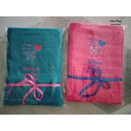 Tuala mandi dewasa bersulam. Wedding gift. Personalized embroidered bath towel.
