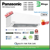 PANASONIC 1.0HP - 3.0HP R32 X-Deluxe Inverter Wall Mounted Air Conditioner CS/CU-KU Series