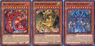 YuGiOh GX Legendary Collection 2 Single Card Ultra Rare Set of the 3 Sacred Beast Cards Uria, Hamon 