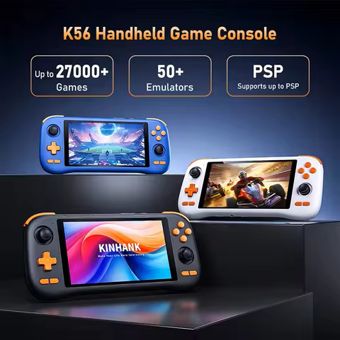 Kinhank K56 Portable gaming console 5.5'' touch screen with 50 + emulators up to 27000 + retro games