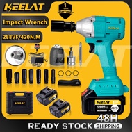 KEELAT 1/2'' Electric Impact Wrench 1/4'' Cordless Brushless Wrench Screwdriver Impact Driver Ratche