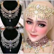 Arabian Headpiece - Bridesmaid Accessories - Bridal Crown Crown Pengantin Veil Pengantin