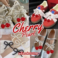 Pearls Attached To Shoes Lace With Y2k Style