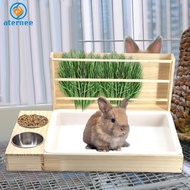 [Aternee] Wooden  Hay Feeder  Hay Holder Feeder for Gerbil Dwarf Hamster
