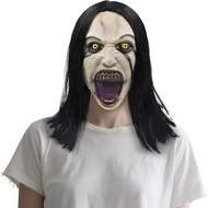 brableewear Topeng Wanita Menangis yang Menyeramkan Topeng Hantu Wanita Zombie yang Menakutkan Topen